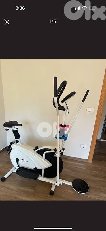 Elliptical Trainer / Stepper with Dumbbells – Excellent Condition 0