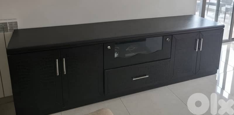 TV unit made of real wood ( خشب مظبوط مش بديل) 0