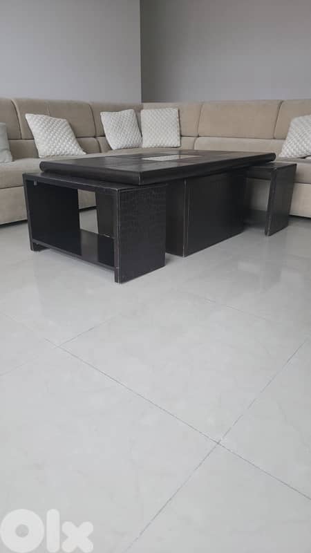 Real wood living room table 4