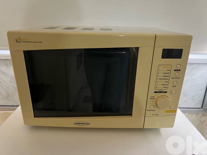 white samsung Fridge - Stove and oven + free microwave 6