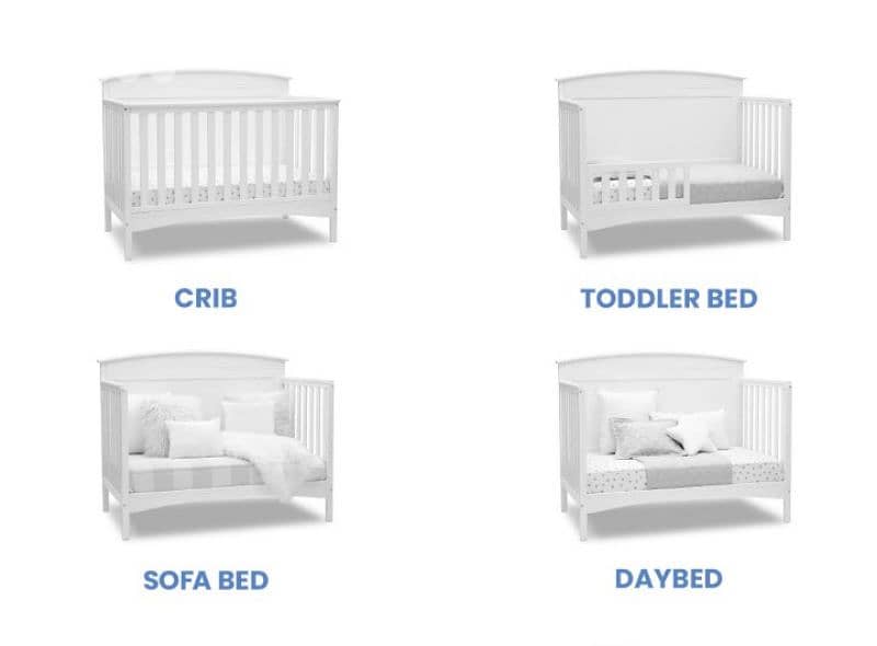 baby crip , bed adjustable with mattress 5