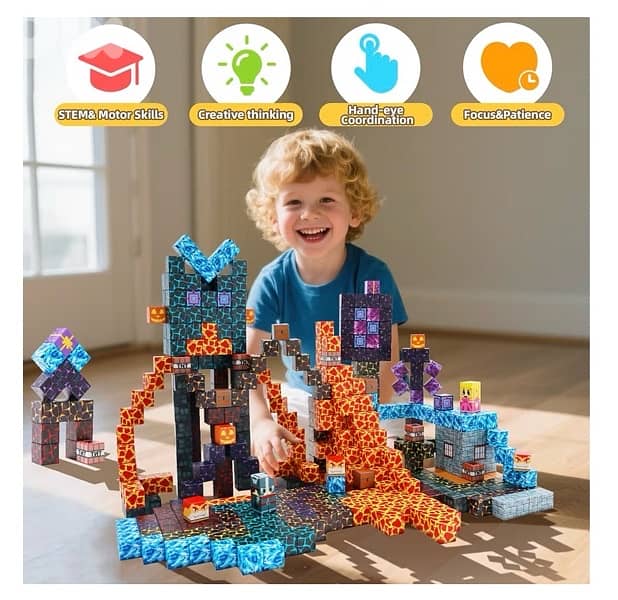 LionFuny150PCS Magnetic Blocks, Magnetic Building 1