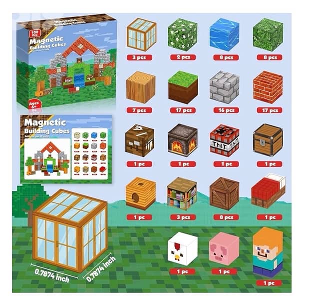 Goody King Magnetic Blocks |100PCS Magnetic 1