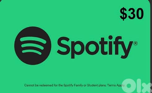 Spotify gift card $30