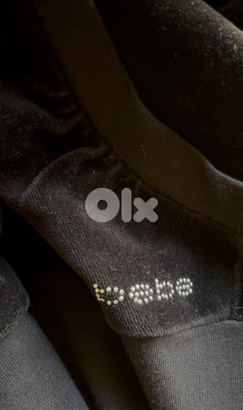 BÉBÉ velvet short sleeve zip up hoodie 3