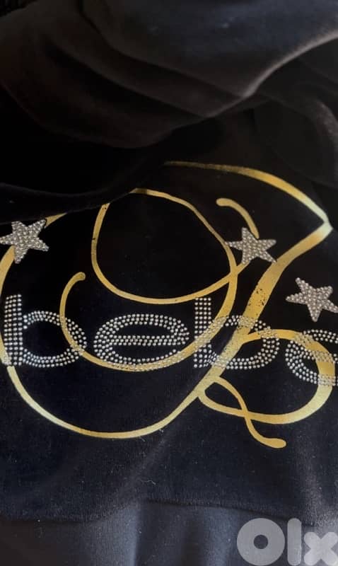 BÉBÉ velvet short sleeve zip up hoodie 5