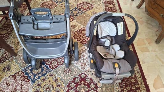 Chicco Bravo Trio Tavel System Grey 3in1 Quick Fold