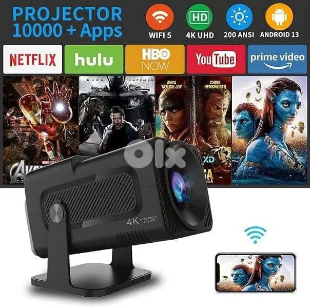 Projector 4k + Games Delivery Available! 1