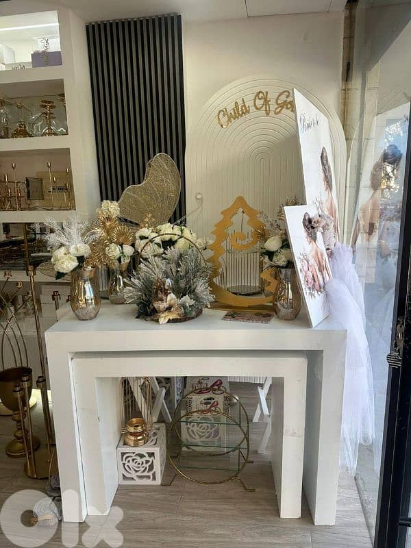 للبيع تجهيزات ديكور  لمناسبات أعراس خطوبة عمادة قربابة أعياد ميلاد 2