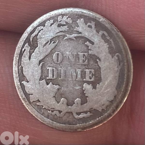 عملة واحد دايم فضة سنة ١٨٦٢ Seated Liberty dime 1862 1