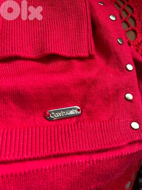 CALVEN KLEIN NEW V sweater IN TAG 0