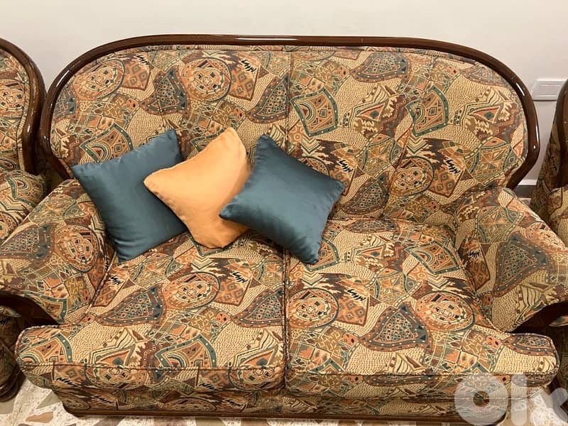 Beige Modern Patter Living Room Sofa SET 1