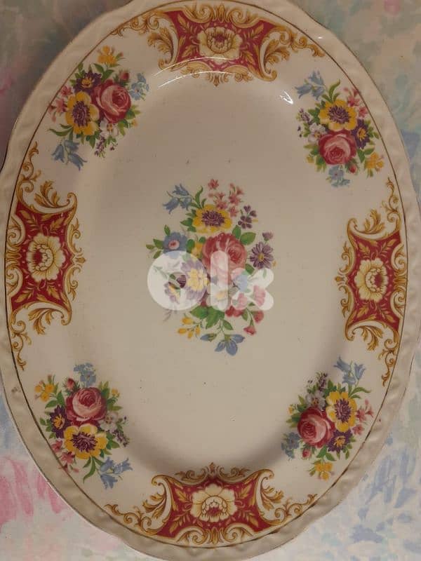 2 old hand decorated dished 2