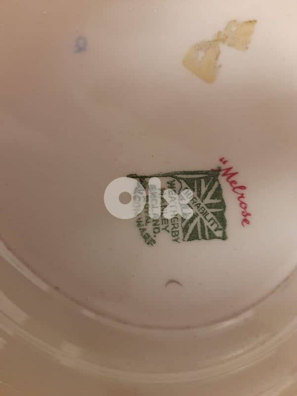 2 old hand decorated dished 3