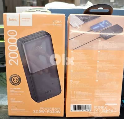 HOCO POWER BANK 20000MAH (22.5W + 20W PD) J136A