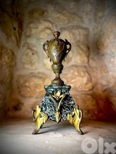 French Bronze Lorage Mantel Set – Belle Époque, 1800s