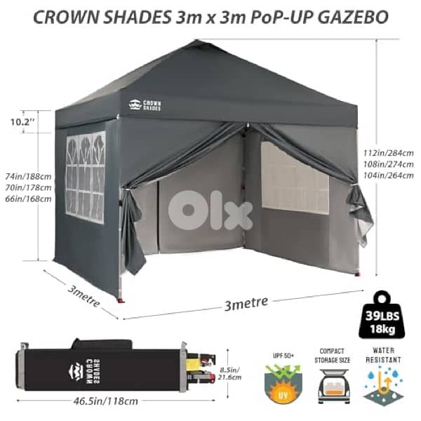 folding tent  with 4 shades 2