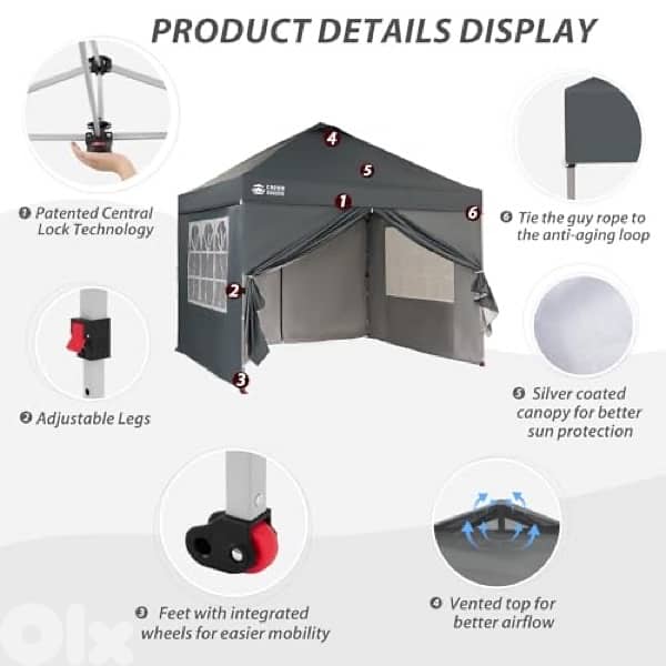 folding tent  with 4 shades 3