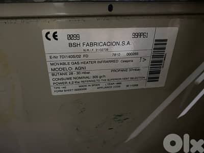 Gaz Heater + Bottle of Gaz