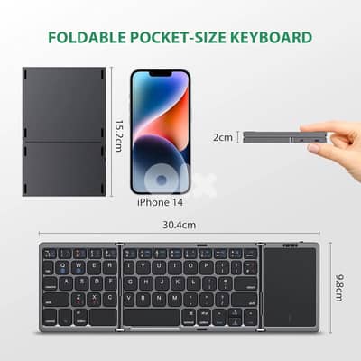 Portable Folding Bluetooth Keyboard