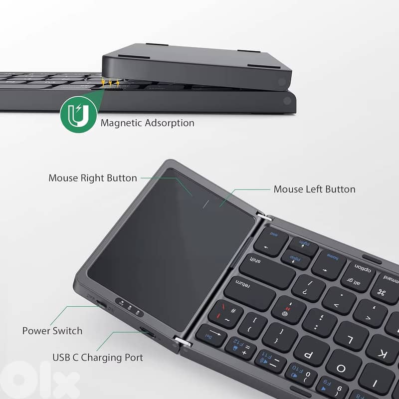 Portable Folding Bluetooth Keyboard 3
