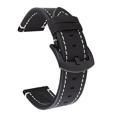 Genuine Leather Straps 22mm - Black / Brown / Moutard