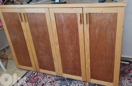 Wooden Cupboard with Four Doors