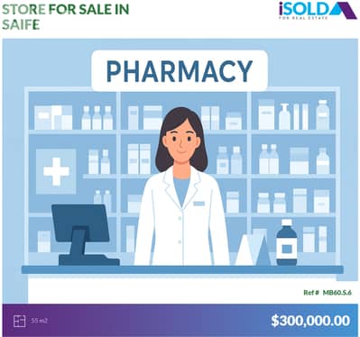 Pharmacy business 4sale+store 4rent in saifi *Prime location* - الصيفي
