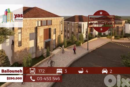 Ballouneh 172m2 | Flat | Payment Facilties | Prime Location | GA