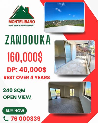 240 sqm Apartment For Sale in Zandouka (زندوقة) + Installment Plan