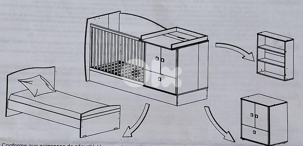 Alix - convertible baby bed/block 1