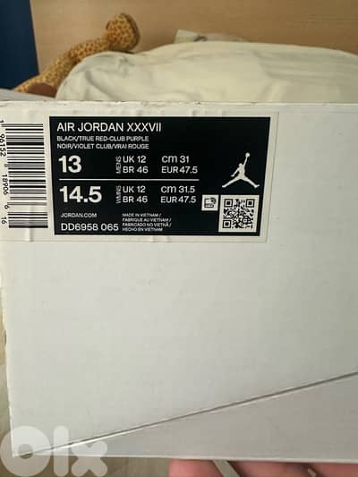 nike air jordan 37 "raptors" basketball shoe.