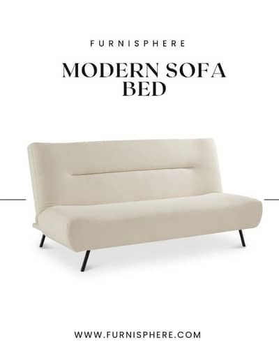 off white set arm chair and sofa bed