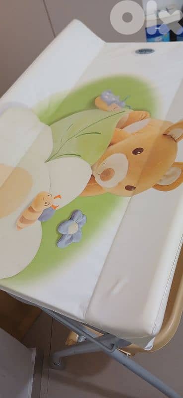 cam , 2 in 1 baby bath with soft leathered changing table 2