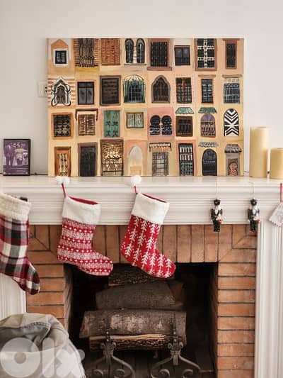 eastern windows, handmade painting