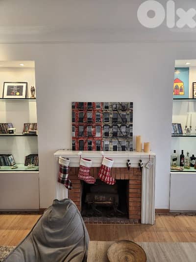 NY facade, handmade painting