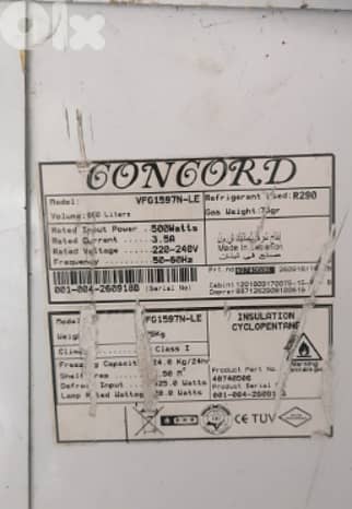 Concorde فريزر واقف 2