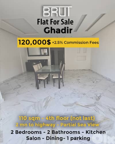 Apartment in GHADIR - 110 SQM - Partial Sea View