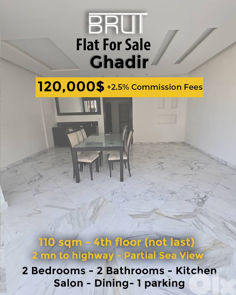 Apartment in GHADIR - 110 SQM - Partial Sea View 0