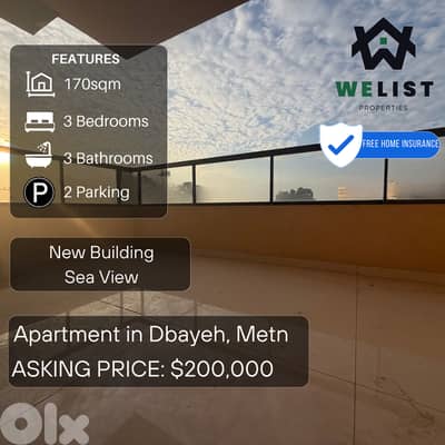 170sqm Apartment for sale in Dbayeh, Metn