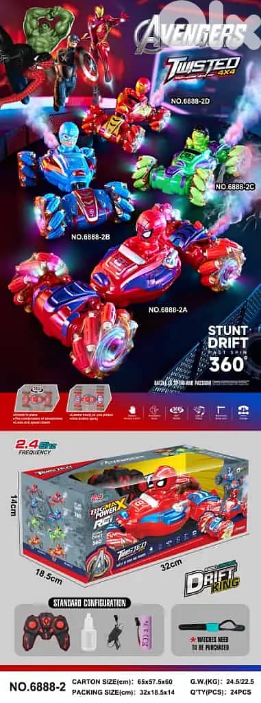 Hero characters stunt racing car with motion movement