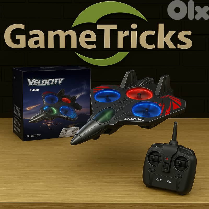 Airplane drone with remote control and stability movement option 3