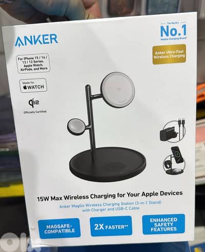 Anker MagGo 15w Wireless Charging Station (3-in-1 Stand)