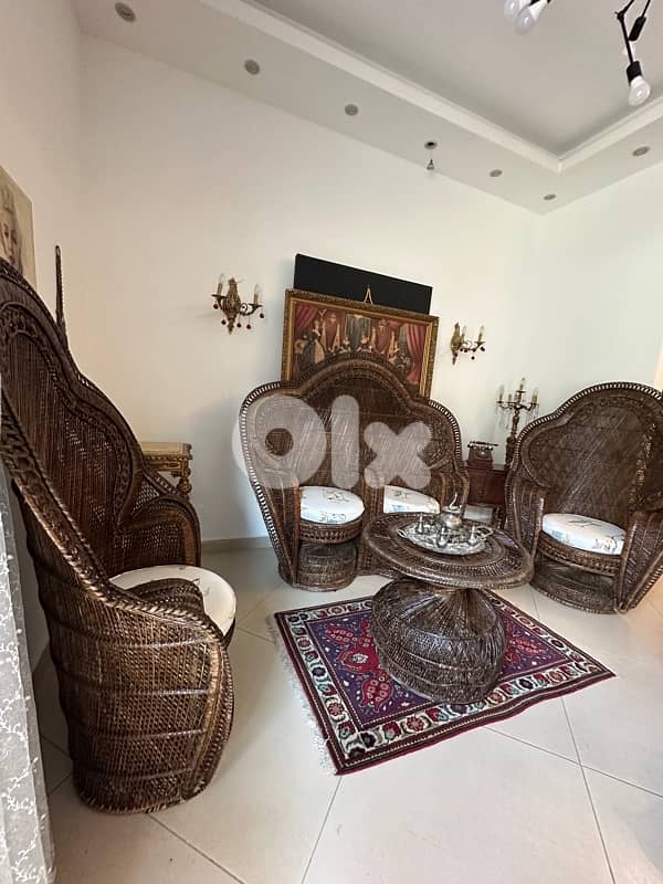 Peacock Emmanuelle Wicker Chair / Kok Maison / 1970s 7