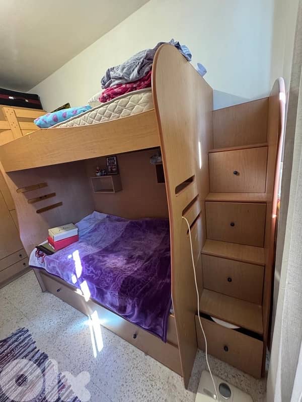 bedroom closet and beds 6