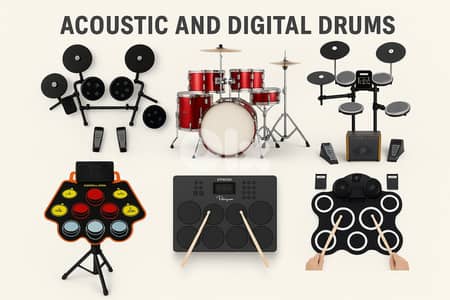 Acoustic and Digital drums