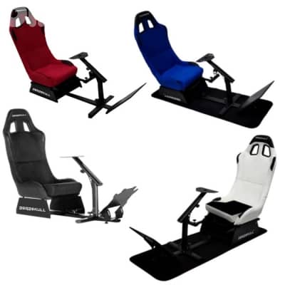Deadskull Alcantara Racing Seat red/blue/black