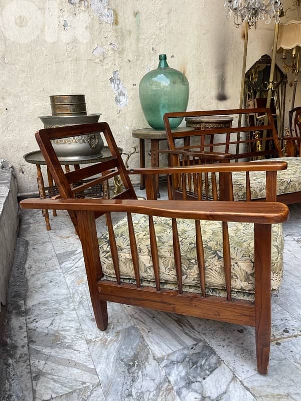 Antique Morris Set Of Three Armchairsطقم شاز موريس 3