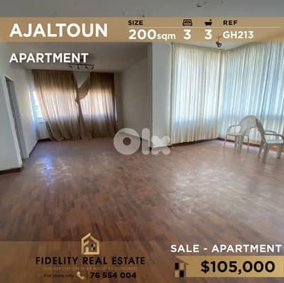 Apartment for sale in Ajlatoun GH213 شقة للبيع في عجلتون