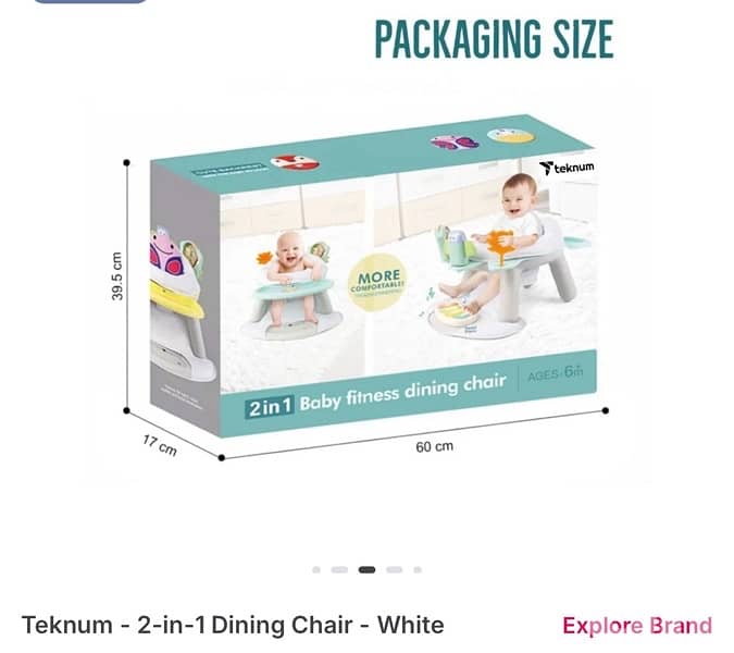 never used  2 in 1 dining chair 1